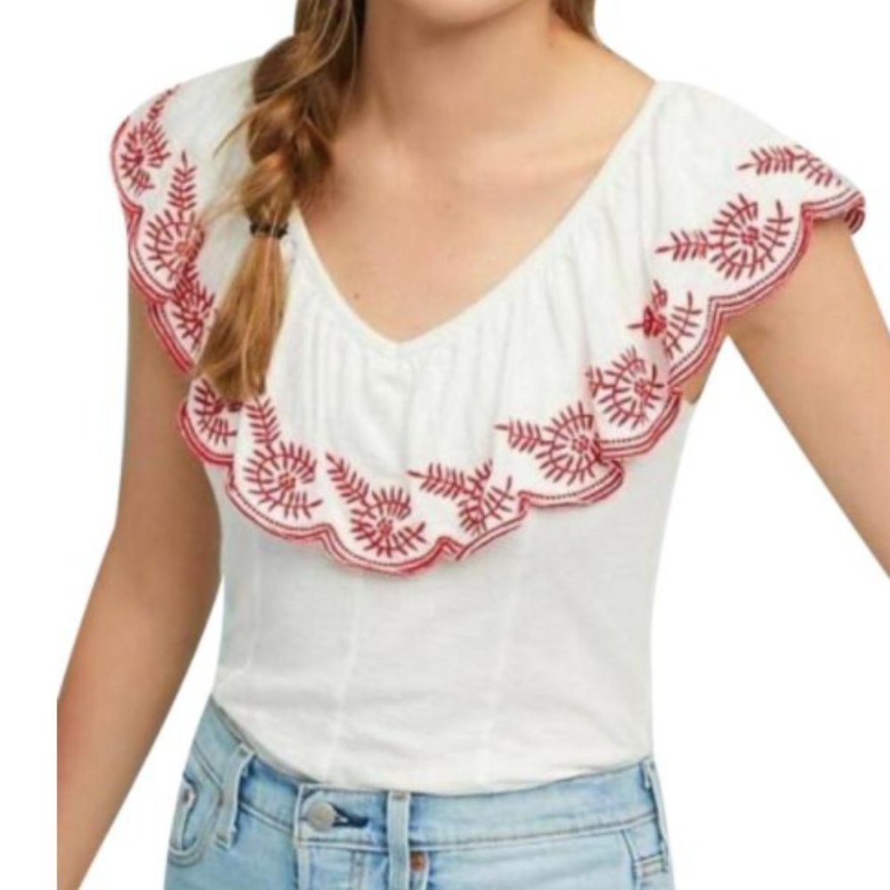 Anthropologie Ruffled Shirt by Moulinette Soeurs